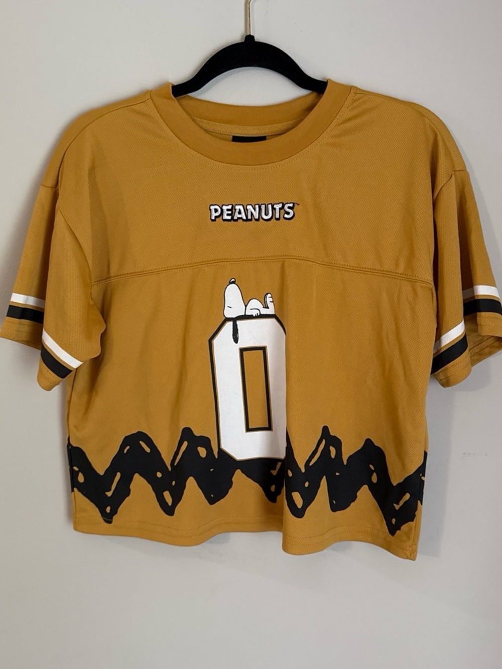 Peanuts Women's Mustard Graphic Jersey with Snoopy